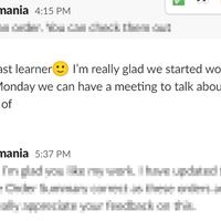 Feedback from the Client