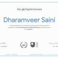 Google Digital Unlocked Certification