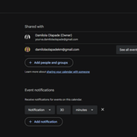 Sharing Google Calendar access