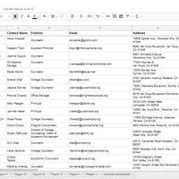 List of College Counselor Jr High  in LA