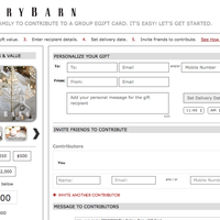 Pottery Barn E-Gift Card Page