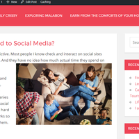 Created a blog post in a Website using WordPress