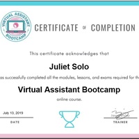 VA Bootcamp Certificate