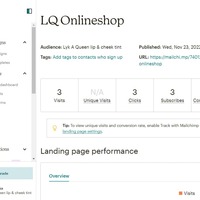 My MailChimp landing page