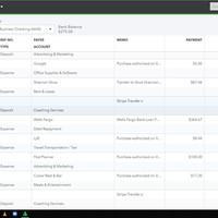 QUICKBOOKS BANK REGISTER
