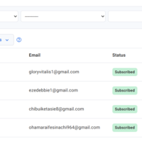 Subscribers view in Aweber