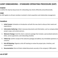 SOP Documentation