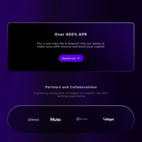 website design for a decentralized exchange.