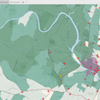 Power BI: ArcGIS detailed map