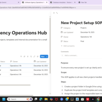 SOP setup for software agency