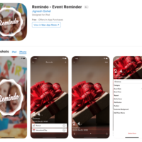 Remindo iOS event app