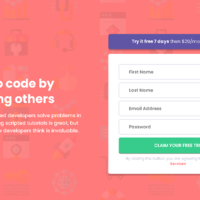 Landing Page with Form (Desktop View)