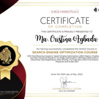 SEO Gold Certificate