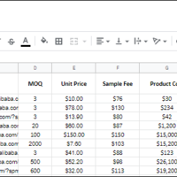 Product Sourcing Sample