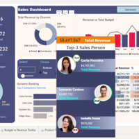 Sales Dashboard: Top 3 Sales Person by Revenue