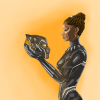 Black Panther-Comic style drawing