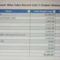 Sales record in excel