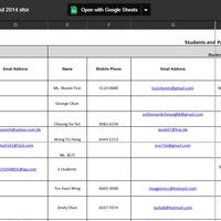 Collecting the contact information of Parents and Students