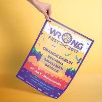 Wrong Fest - Logo, Branding, Poster Design