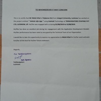certification for project 