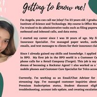 Getting to know me!