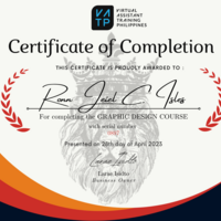 Certificate of Completion Graphic Design Course
