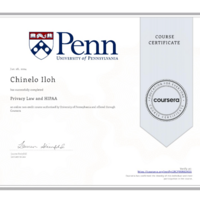 Privacy  Law and HIPAA Certificate