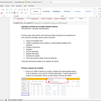 SOPs creation for Administrative Assistant (Spanish)