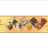 Menu Banner -Flavors and Favors