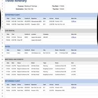 Travel Itinerary