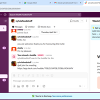 Slack communication, team support, and workflow management