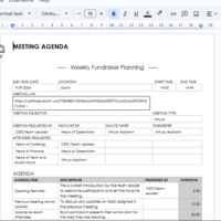Meeting Agenda