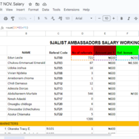 preparing te salary of the staff on a monthly basi