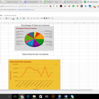 1st quater sales report using google sheet