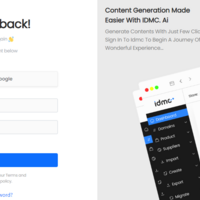 Login page
