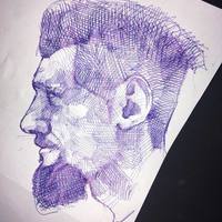 Self portrait - pen