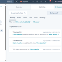 Creatng of Ticket on Hubspot