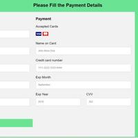 Static Wesite for Grocery Store(Address and Payment Page)