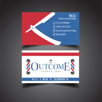 Outcome barbershop Business Card Design