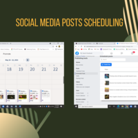 Social media content scheduling