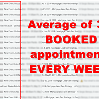Average 3-5 appointments per WEEK!