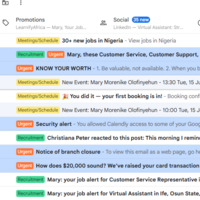 Assigned emails to appropriate Labels