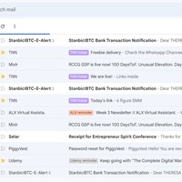 Organized email for a client