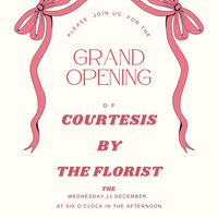 A Canva project created for a flower shop’s grand opening