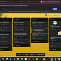 Trello workflow for client onboarding. S