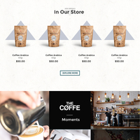 Coffee Shop Site with eCommerce features (work in process) 