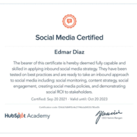 Social Media Certificate