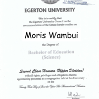 My Degree Certificate