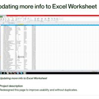 Updating more info to Excel Worksheet