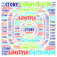 Word Art design of Instagram